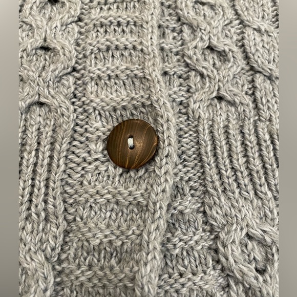 Aran Sweater Market blue cabled cardigan - Picture 3 of 14